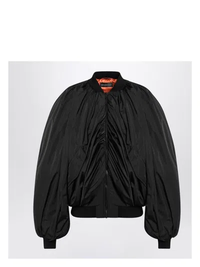 BALENCIAGA WOMEN'S DRAPED BOMBER JACKET