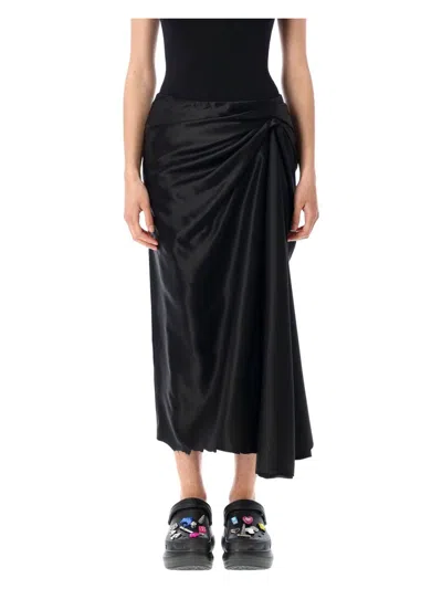 BALENCIAGA WOMEN'S DRAPED MIDI SKIRT