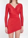 Balenciaga Red Stretch Jersey Mini Dress