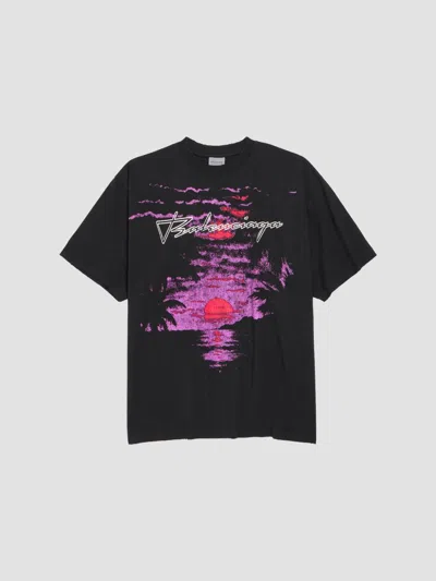 Balenciaga Women's Dream Medium Fit T-shirt In Animal Print