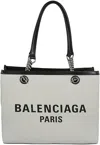 Balenciaga Heritage Chain Handle Tote Bag In White
