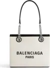 Balenciaga Ivory Canvas M Duty Free Shopping Bag In Beige