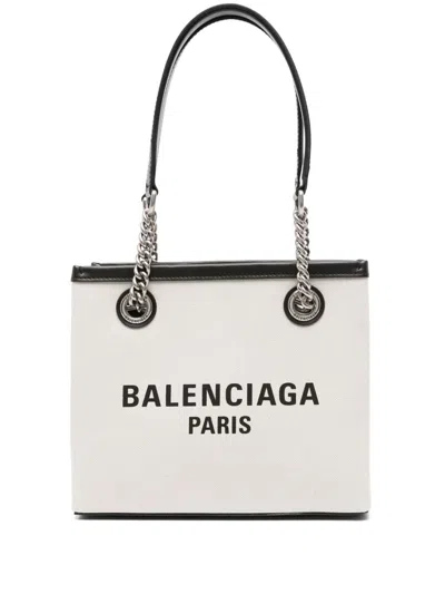 Balenciaga Women Duty Free Small Canvas Tote Bag In Multicolor