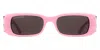 Balenciaga Dynasty Rectangle-frame Sunglasses In Pink