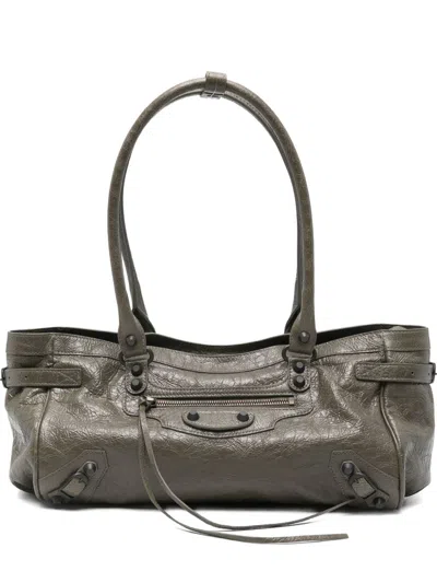 Balenciaga Women East West Leather Shoulder Bag In Multi