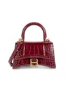 Balenciaga Women's Embossed Leather Two Way Satchel In Red