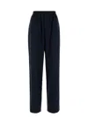 Balenciaga Wool Pant With Elastic Waistband And Pinstripe