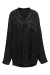 Balenciaga Shirt Embroidery Chest Pocket Long Sleeves In Black
