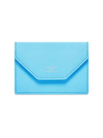 Balenciaga Women's Envelope Accordeon Holder In Blue Sky