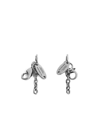 Balenciaga Women's Everyday Chain Earrings In Antique Silver
