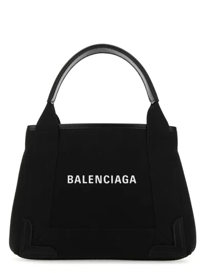 Balenciaga Women's Fabric Navy Cabas Xs Handbag