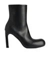 Balenciaga Black Leather Fargo H100 Bootie In Black