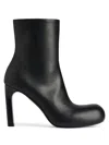 Balenciaga Ankle Bootie With Round Toe Design In Black