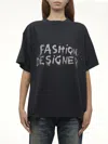 Balenciaga High Neck Graphic Print Black T-shirt