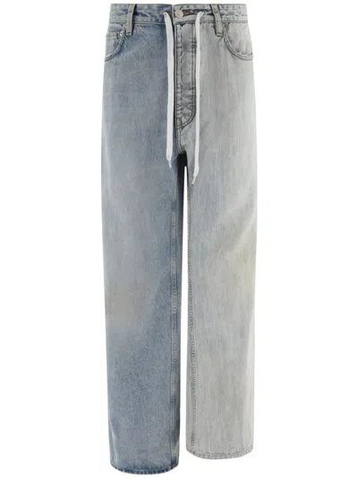 Balenciaga Women Fifty-fifty Jeans In Gray