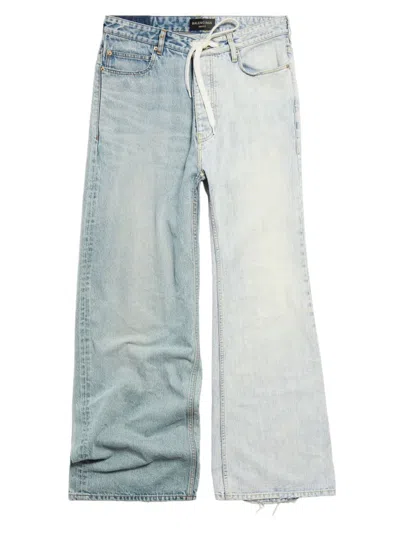 Balenciaga Fifty-fifty Trousers In Blue