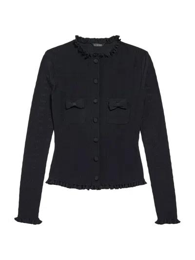 Balenciaga Women's Fitted Cardigan In Black