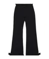 Balenciaga Bow-detail Ruffled Capri Flared Pants In Black