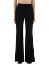 Balenciaga Tailored Flared Pants With Clean Waistband In Black