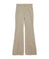 Balenciaga Women's Flared Pants In Military Beige In Neutral