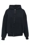 Balenciaga Flipped Uni Zip Sweatshirt In Black