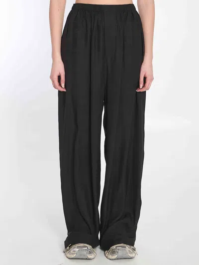 Balenciaga Women Fluid Trousers In Black