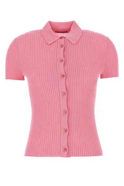 Balenciaga Stone Island Crew Neck Sweater In Cotton In Pink