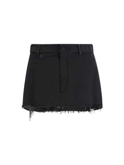 Balenciaga Women Fringed Miniskirt In Black