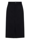 Balenciaga Asymmetric-hem Pencil Skirt In Black