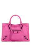 Balenciaga Small Le City Handbag With Studded Accents In Pink