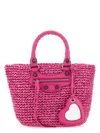 Balenciaga Le Cagole Panier Tote Bag Fuchsia