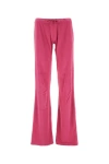 Balenciaga Terry Flared Track Pants In Pink