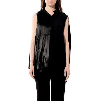 Balenciaga Georgette Top In Black