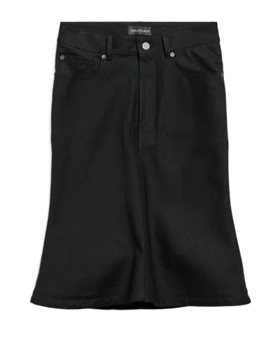 Balenciaga Women's Godet Midi Skirt In Black