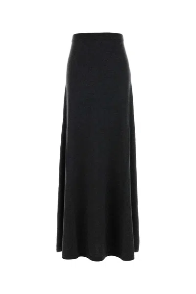 BALENCIAGA BALENCIAGA WOMEN GRAPHITE WOOL SKIRT
