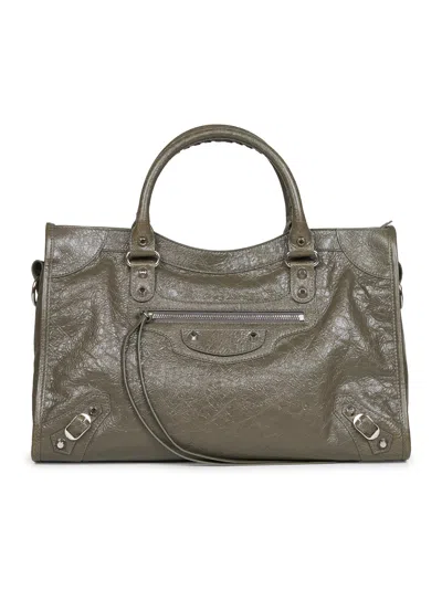 Balenciaga Women Green Le City Medium Bag In Multi