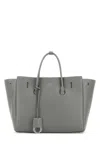 Balenciaga Women Grey Leather Small Carry All Hampton Shopping Bag In Gray