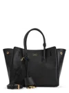 Balenciaga Women Black Leather Mini Carry All Hampton Shopping Bag In Black