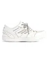 Balenciaga Women Hamptons Worn-out Leather Low-top Sneakers In White