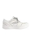 Balenciaga Women Hamptons Worn-out Leather Low-top Sneakers In White