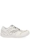 Balenciaga Women Hamptons Worn-out Leather Low-top Sneakers In White