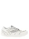 Balenciaga Women Hamptons Worn-out Leather Low-top Sneakers In White