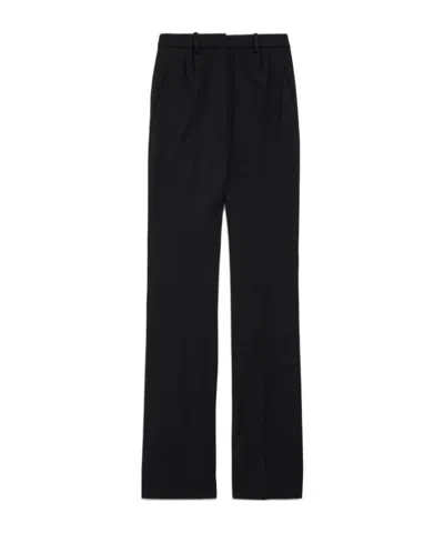 Balenciaga High-waist Slim Trousers In Black
