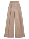 Balenciaga High Waist Pants Wide Leg Belt Loops In Blue