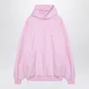 Balenciaga Beverly Hills Embroidered Hoodie In Pink