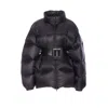 Balenciaga Women Hourglass Belted Short Down Jacket In Black