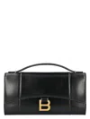 Balenciaga Hourglass Clutch With Handle In Black