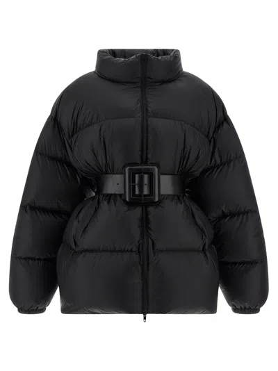 Balenciaga Women 'hourglass' Down Jacket In Black