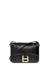 Balenciaga Black Leather Small Hourglass Crossbody Bag In Black