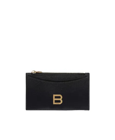 Balenciaga Women's Hourglass Long Coin And Card Holder In Black